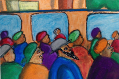 Title: This is a test - Media; Oil pastel on paper - Size: 19x25cm - Price: R750